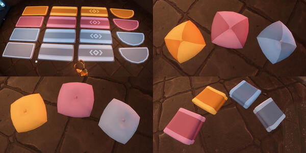 Colorful Pillows and Mats by cy